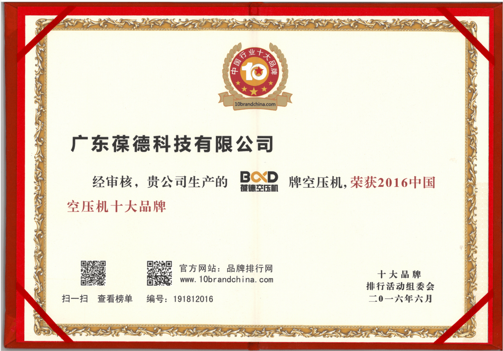 Top 10 Chinese Air Compressor Brands in 2016